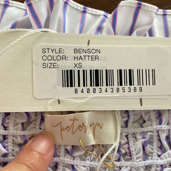 nwt Petersyn Benson Hatter Smocked Mini Dress - Picture 8 of 10